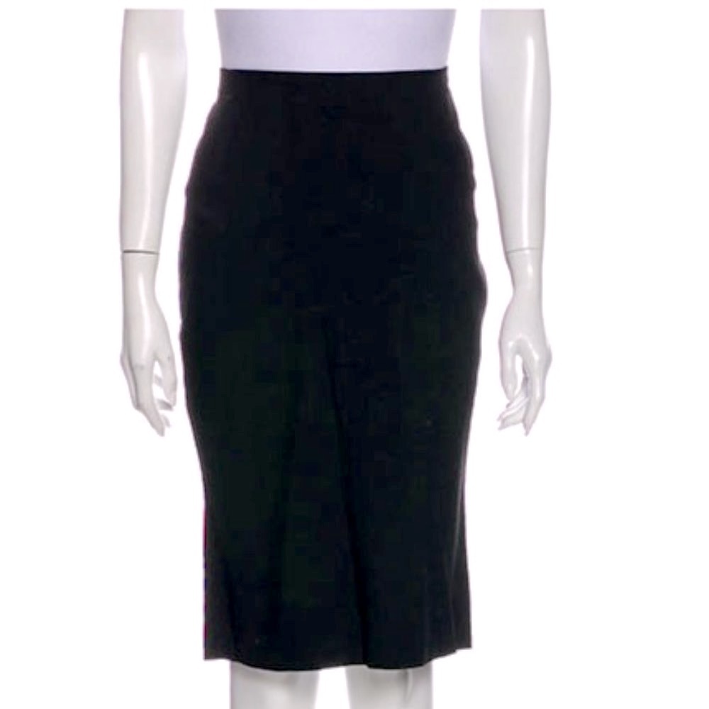 Size 8 - Costume National Black Knee Length Skirt - Pristine